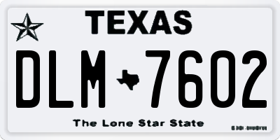 TX license plate DLM7602