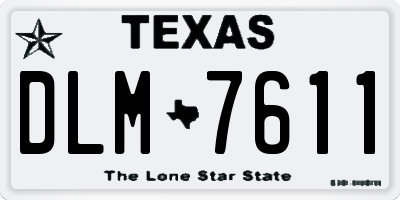TX license plate DLM7611