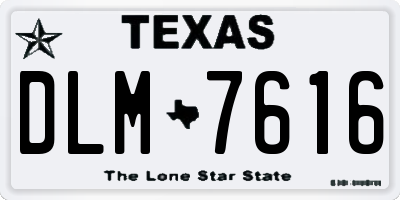 TX license plate DLM7616