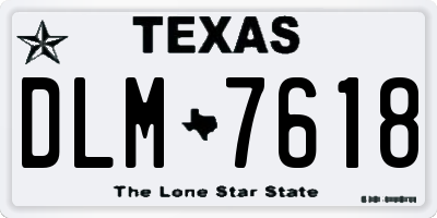 TX license plate DLM7618