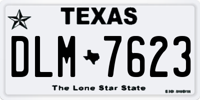 TX license plate DLM7623