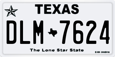 TX license plate DLM7624