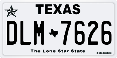 TX license plate DLM7626