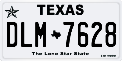 TX license plate DLM7628