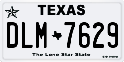 TX license plate DLM7629
