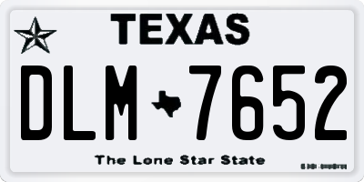 TX license plate DLM7652