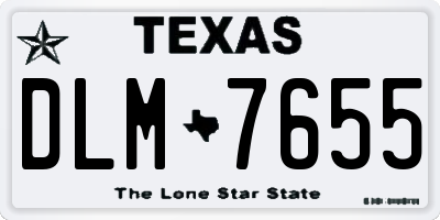 TX license plate DLM7655