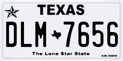 TX license plate DLM7656