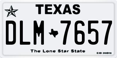 TX license plate DLM7657
