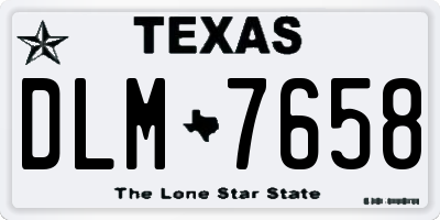 TX license plate DLM7658