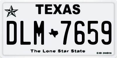 TX license plate DLM7659