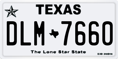 TX license plate DLM7660