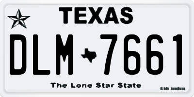 TX license plate DLM7661