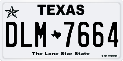 TX license plate DLM7664