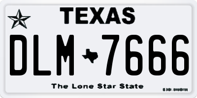 TX license plate DLM7666