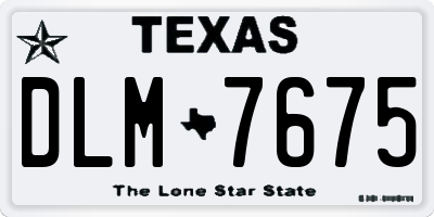 TX license plate DLM7675