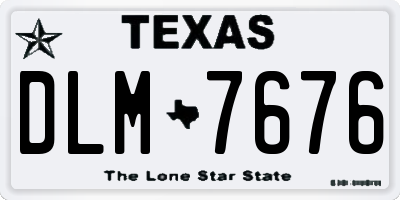 TX license plate DLM7676