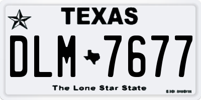 TX license plate DLM7677