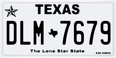 TX license plate DLM7679