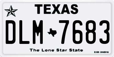 TX license plate DLM7683