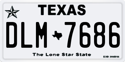 TX license plate DLM7686