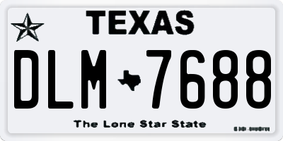 TX license plate DLM7688