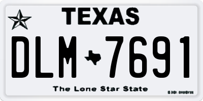 TX license plate DLM7691