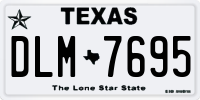 TX license plate DLM7695