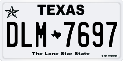 TX license plate DLM7697