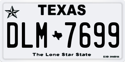 TX license plate DLM7699