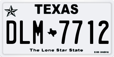 TX license plate DLM7712