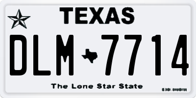 TX license plate DLM7714