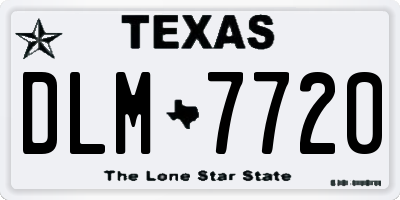 TX license plate DLM7720