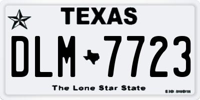 TX license plate DLM7723
