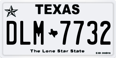 TX license plate DLM7732
