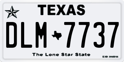 TX license plate DLM7737