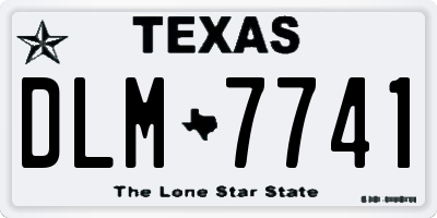 TX license plate DLM7741
