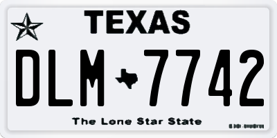 TX license plate DLM7742