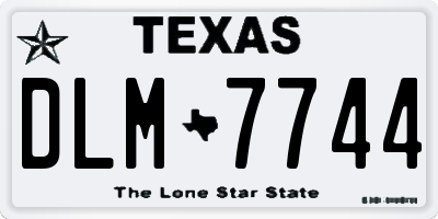 TX license plate DLM7744