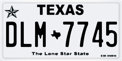 TX license plate DLM7745