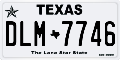 TX license plate DLM7746