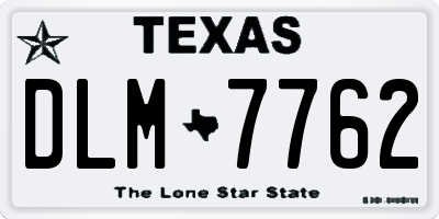 TX license plate DLM7762
