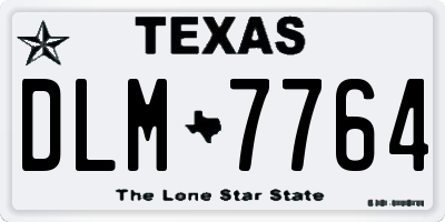 TX license plate DLM7764