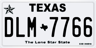 TX license plate DLM7766