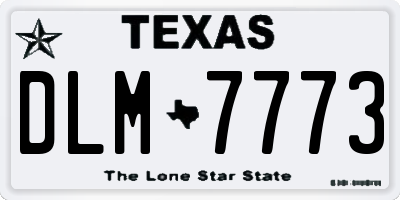 TX license plate DLM7773
