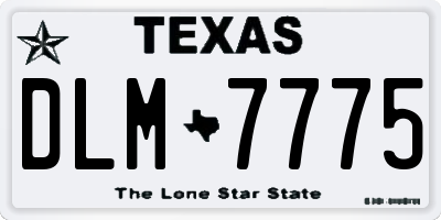 TX license plate DLM7775
