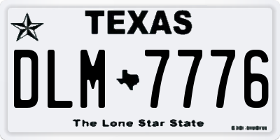 TX license plate DLM7776