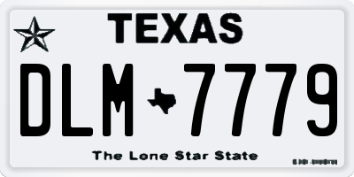 TX license plate DLM7779