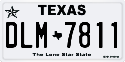 TX license plate DLM7811