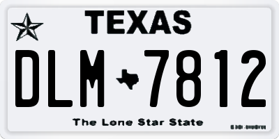 TX license plate DLM7812